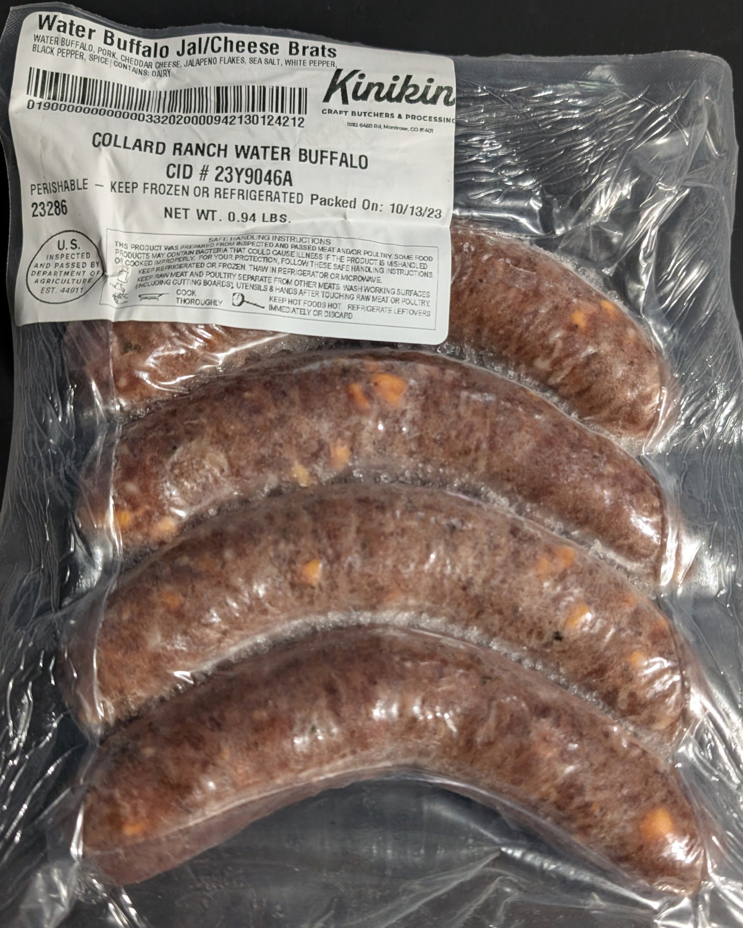 Jalapeno and Cheese Brats - Uncooked